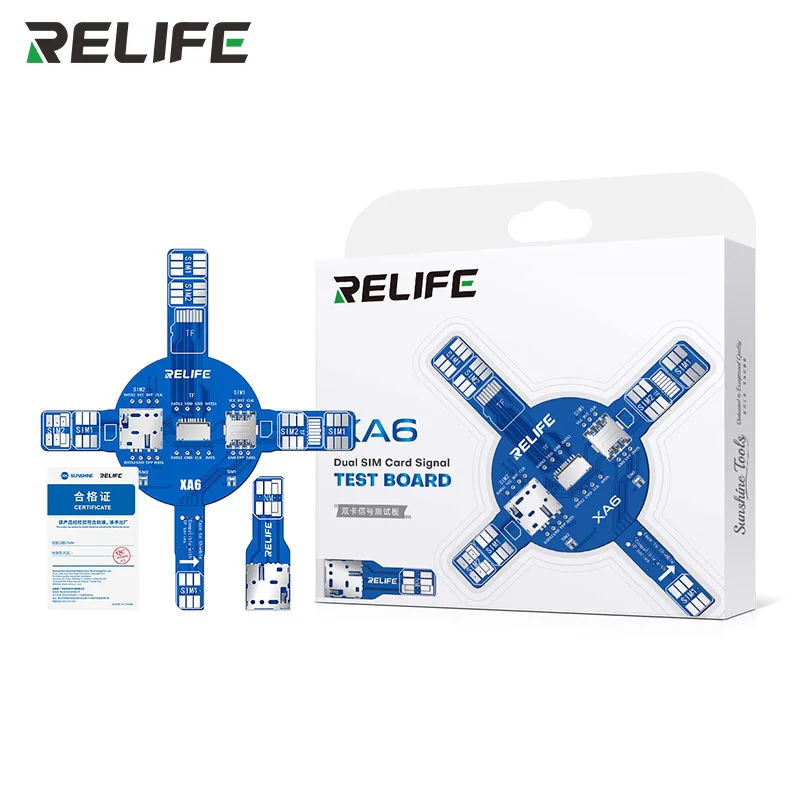 Relife XA6 IOS Android Phone Dual Card Signal Test Board,No Disassembly No Card Tray Required SIM,TF and NM Card Fault