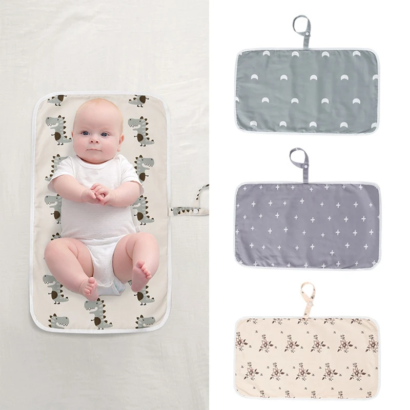 Portable Diaper Changing Pad Skin Friendly Diaper Change Mat for Baby Gender Neutral Double Side Foldable Pad for Travel