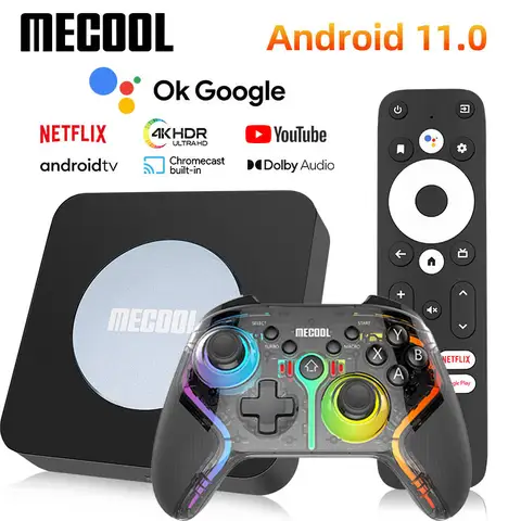 Mecool KM2/KM2 plus 4K Android TV Box Amlogic S905X4 2GB 16GB USB3.0 100M LAN 2.4G 5G WiFi doby atmos Audio TV BOX 2025 new