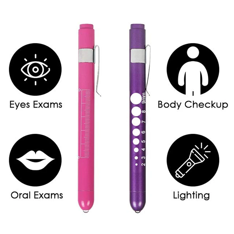 Basic Mini LED Portable Penlight Medical ENT Veterinary Otoscope Kit Ear Eye Check Care Endoscope Diagnostic Ophthalmoscope Set