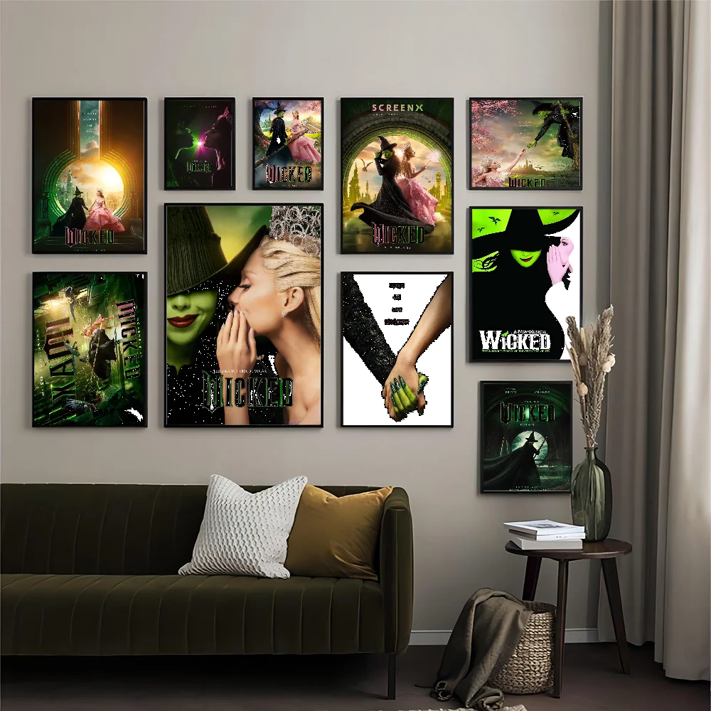 Movie Wicked Classic Movie Sticky Posters Retro Kraft Paper Sticker DIY Room Bar Cafe Aesthetic Art Wall Painting