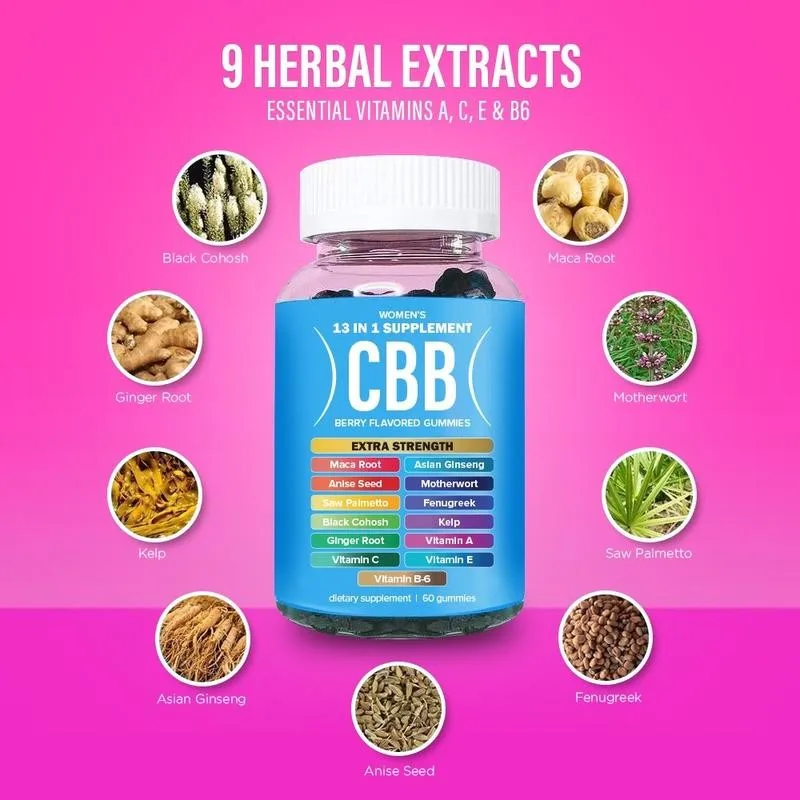 CBB Women’s Multivitamin Gummies - Enhance Your Figure, Improve Your Mood, and Increase Your Concentration