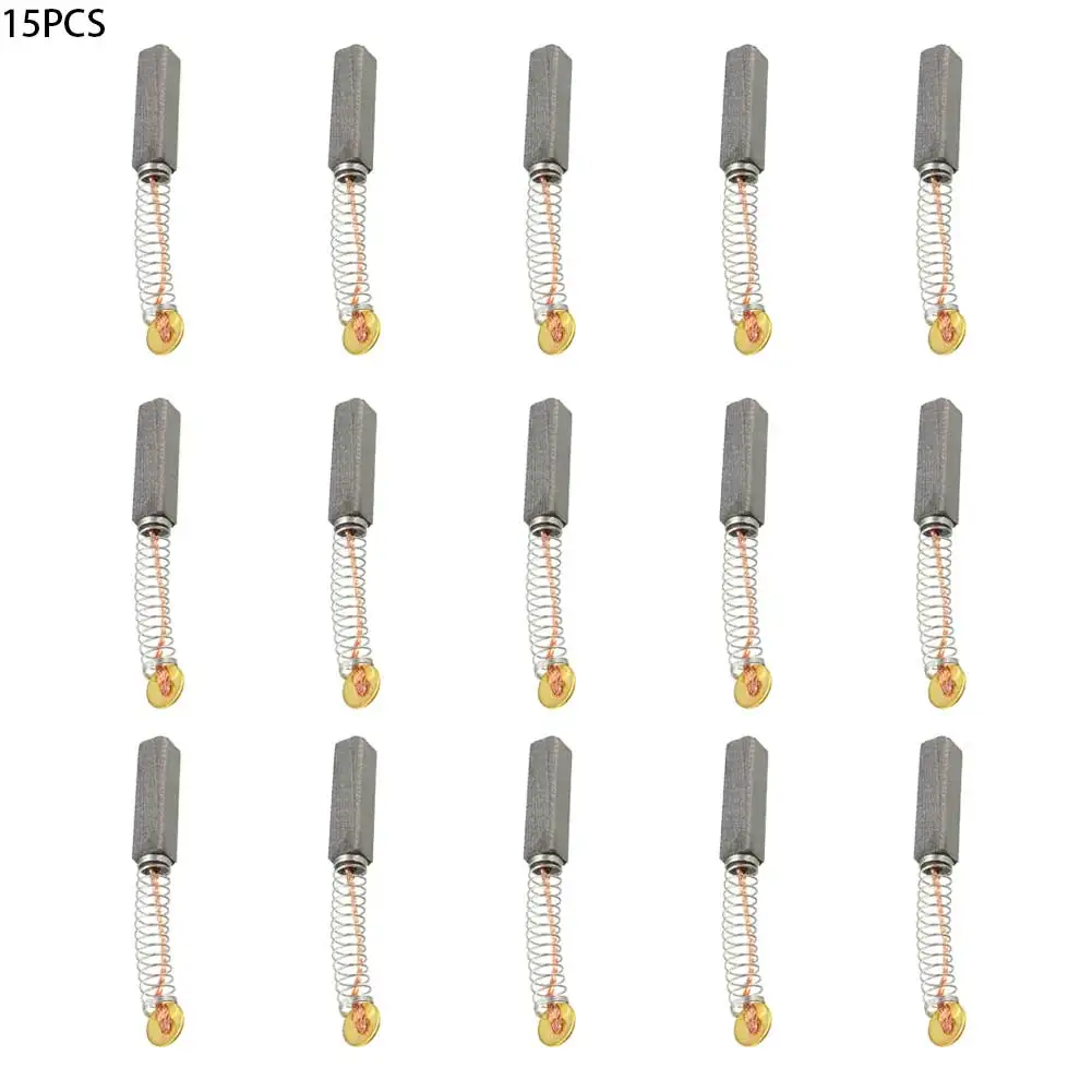 15pcs Electric Motor 20*5*5mm Carbon Brush Engine Carbon Brush For Circular Saws Drill Blowers Hammer Miter Saws Vacuum Cleaners