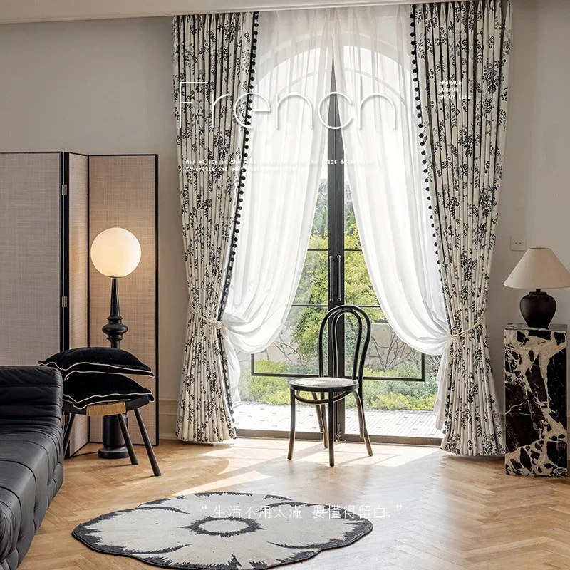 

French Chenille Blackout Living Room Bedroom Jungle Wonderland Retro Relaxing Curtains Living Room Bedroom Bay Window Balcony
