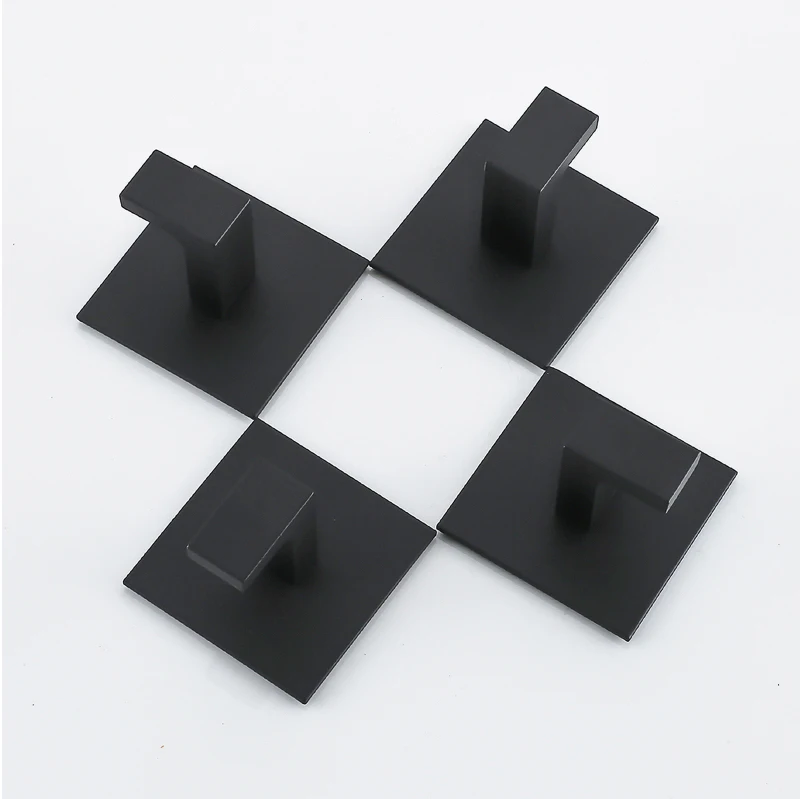Schwarz Selbst-Adhesive Wand Haken Für Hängen Schlüssel Kleiderbügel Tür Robe Haken Mantel Rack Handtuch Halter Bad Zubehör – Detail 5