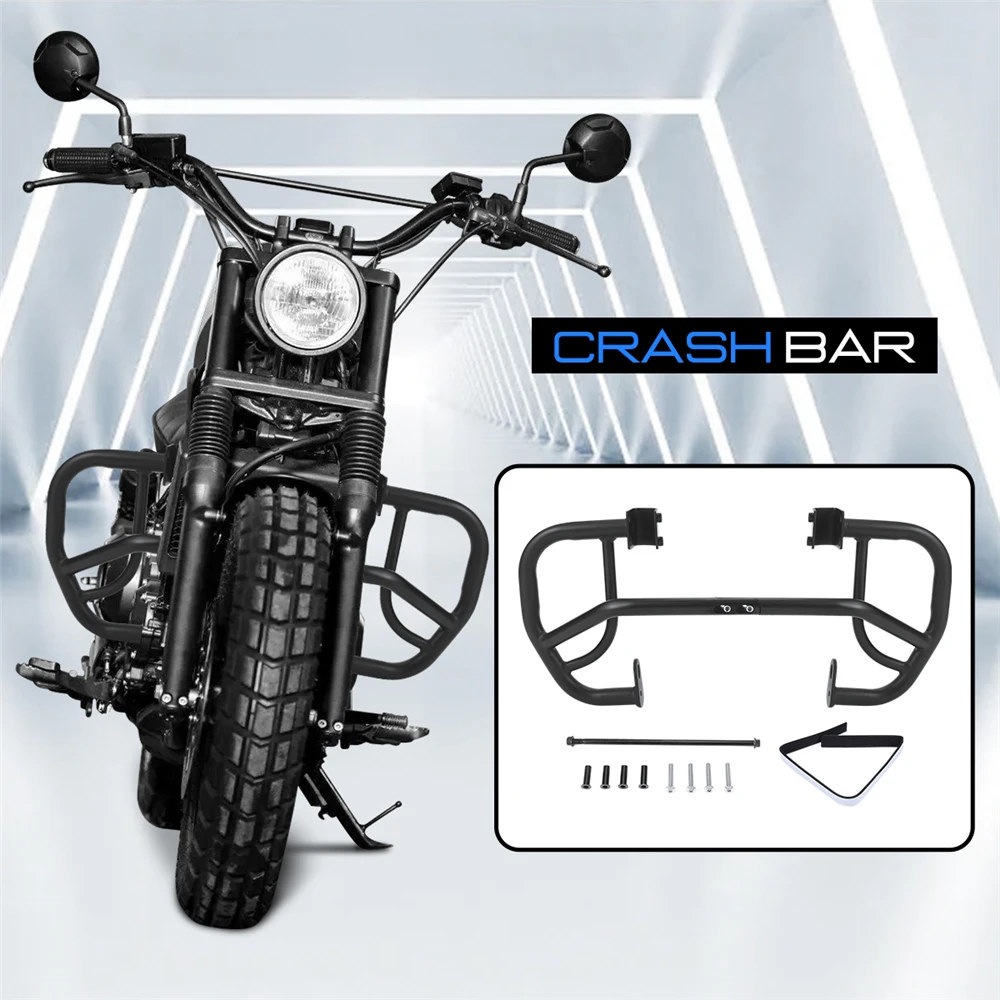 Motorcycle Highway Bumper Engine Guard Crash Bars Stunt Cage Protector for Honda Rebel 300 500 CMX300 CMX500 2017-2023