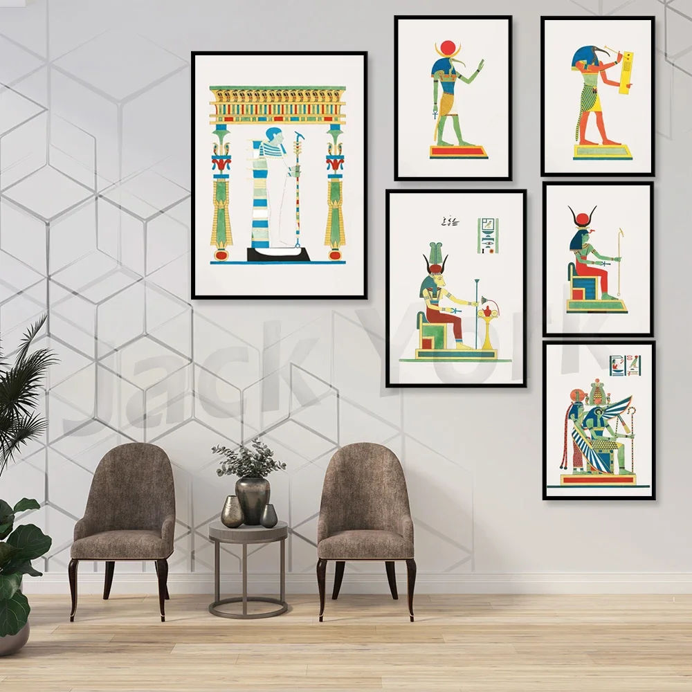Nephtys ,Nut,Osiris,Path,Ra,Sekhmet,Seshat,Taweret ,Horus poster, Egyptian gods, Egypt art, Living room decoration, gift, - Image 2