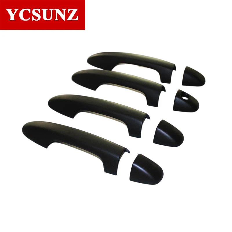 Car Accessories ABS Black Door Handle Cover Car Styling For Toyota Hilux Revo Rocco 2016 2017 2018 2019 2020 2021 4x4 4x2