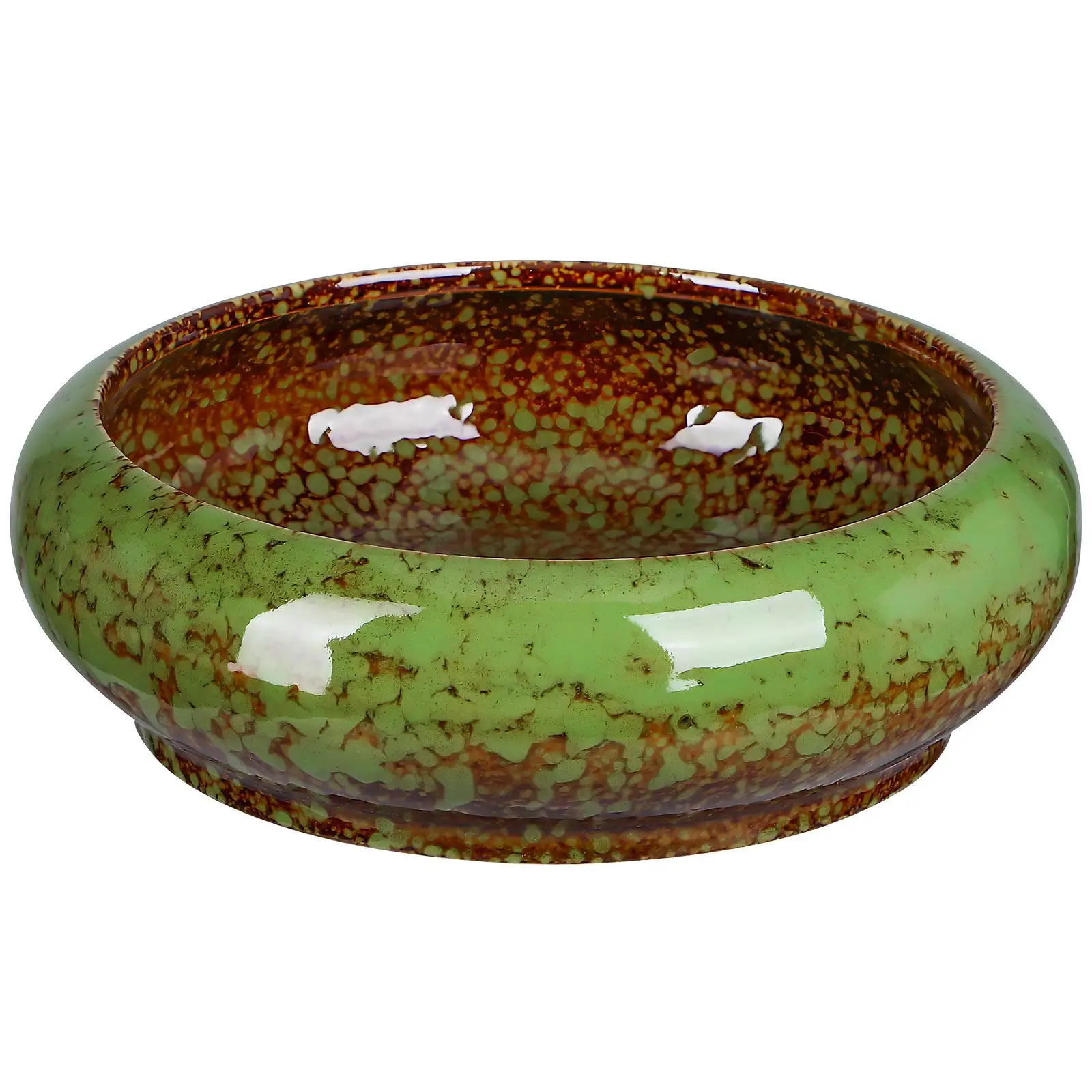 

Nymphaeum Bonsai Pots Round Planter Cactus Training Bowl Large Shallow Ceramics for Succulents Flower Container