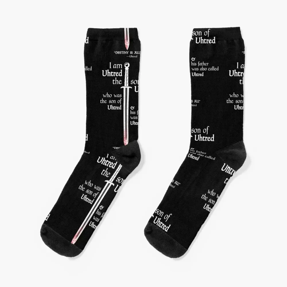 The Last Kingdom - Uhtred - DESTINY IS ALL - Dark Soul Edition Socks valentine gift ideas funny sock custom Man Socks Women's