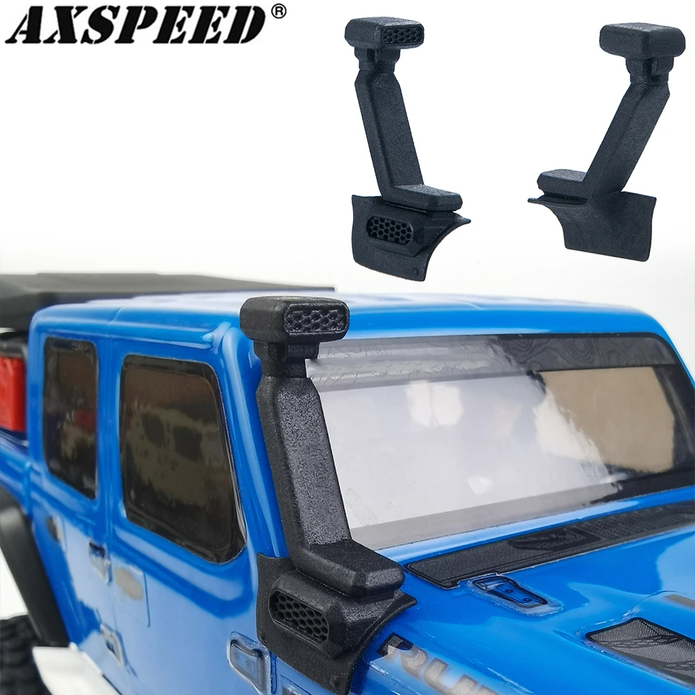 AXSPEED RC Car Snorkel Hood Mount Wading Throat Air Intake for 1/24 RC Crawler Axial SCX24 AXI0002 AXI0005 Upgrade Parts