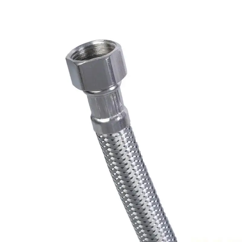 A2BE 2pcs 304 Stainless Steel Bathroom Flexible Pipe Hose 3/8 Inch for Various Installation Secure Faucet & Valves Connection