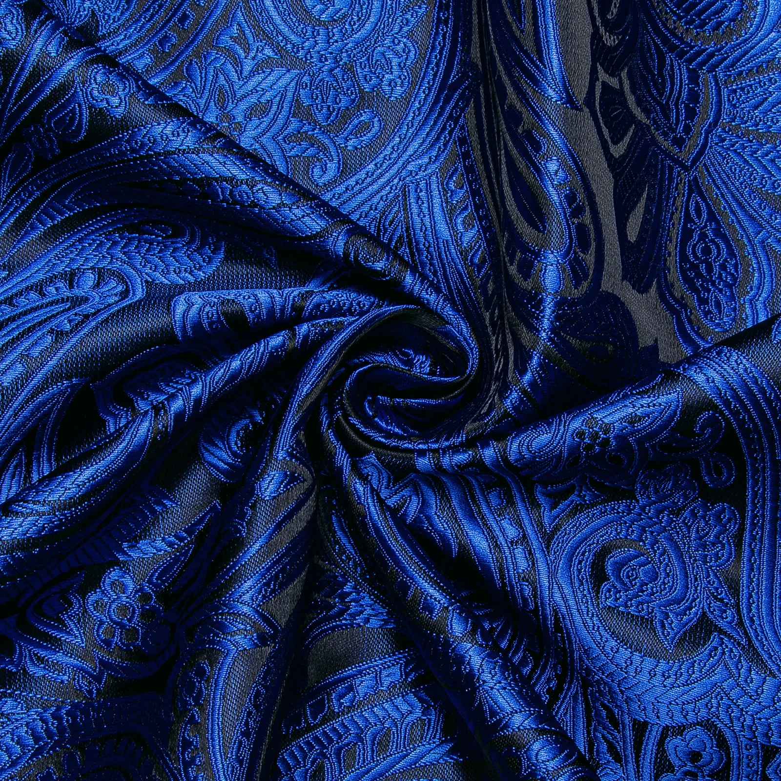 Mens Club Wear Blue Silk Shirts For Man Fashion Singal Breasted Spring Autumn Floral Long Sleeve Ajustable Cuffs Male Clothing