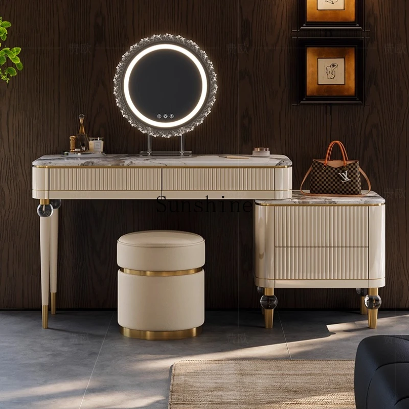 HHPremium Marble, Custom Integrated Makeup Table Combination