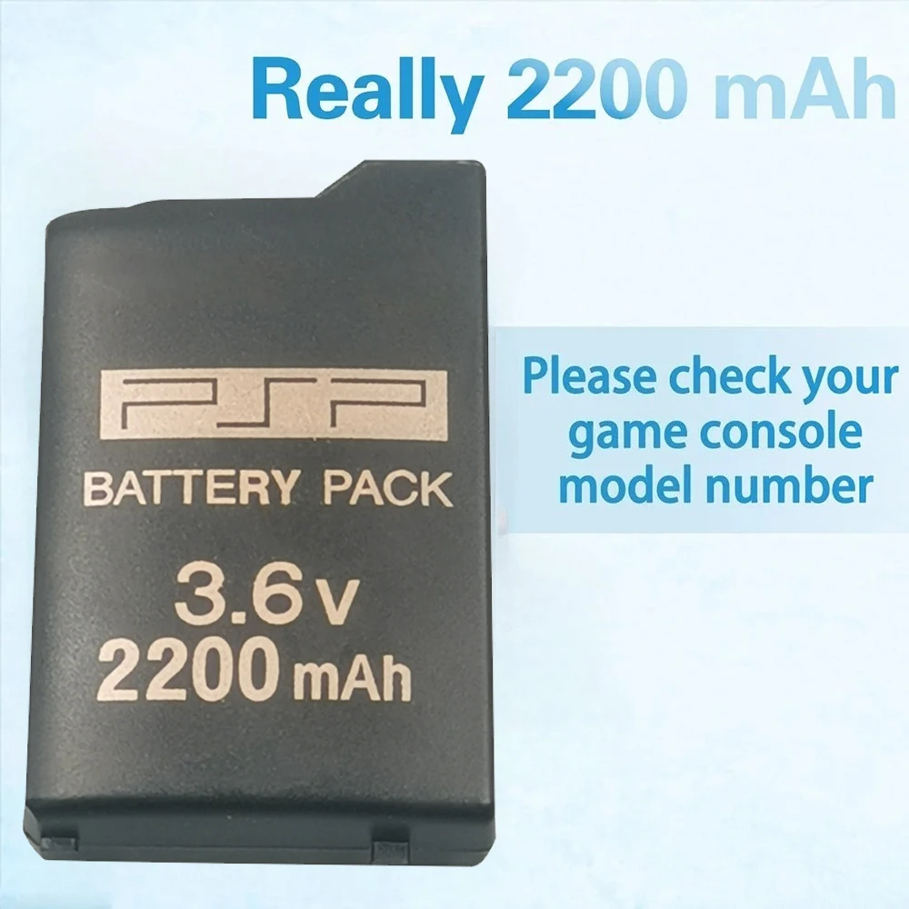 لسوني PSP1000 PSP-280 2200mAh 3.6V بطارية ليثيوم قابلة للشحن حزمة وحدة التحكم القدرة الحقيقية استبدال البطارية