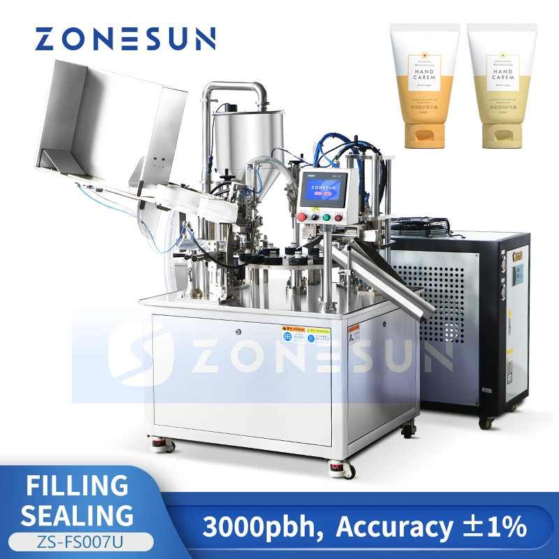 Zonesun Automatic Tube Filling Sealing Machine Plastic Tube Heat Sealing Machine Monoblock ZS-FS007U