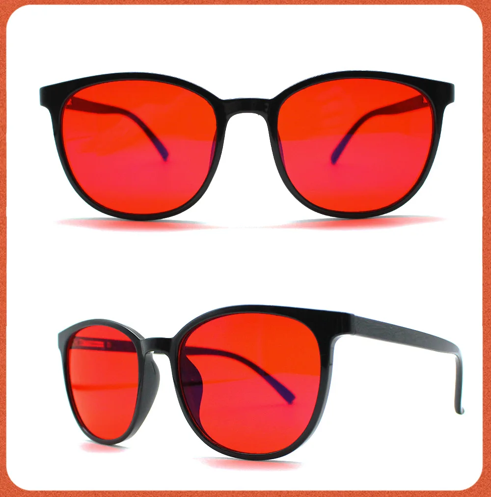 Good Sleep Blue Light Blocking Glasses Red Lenses Orange Lenses Men And Women Computer Glasses Eliminate Eye Strain  Glasses