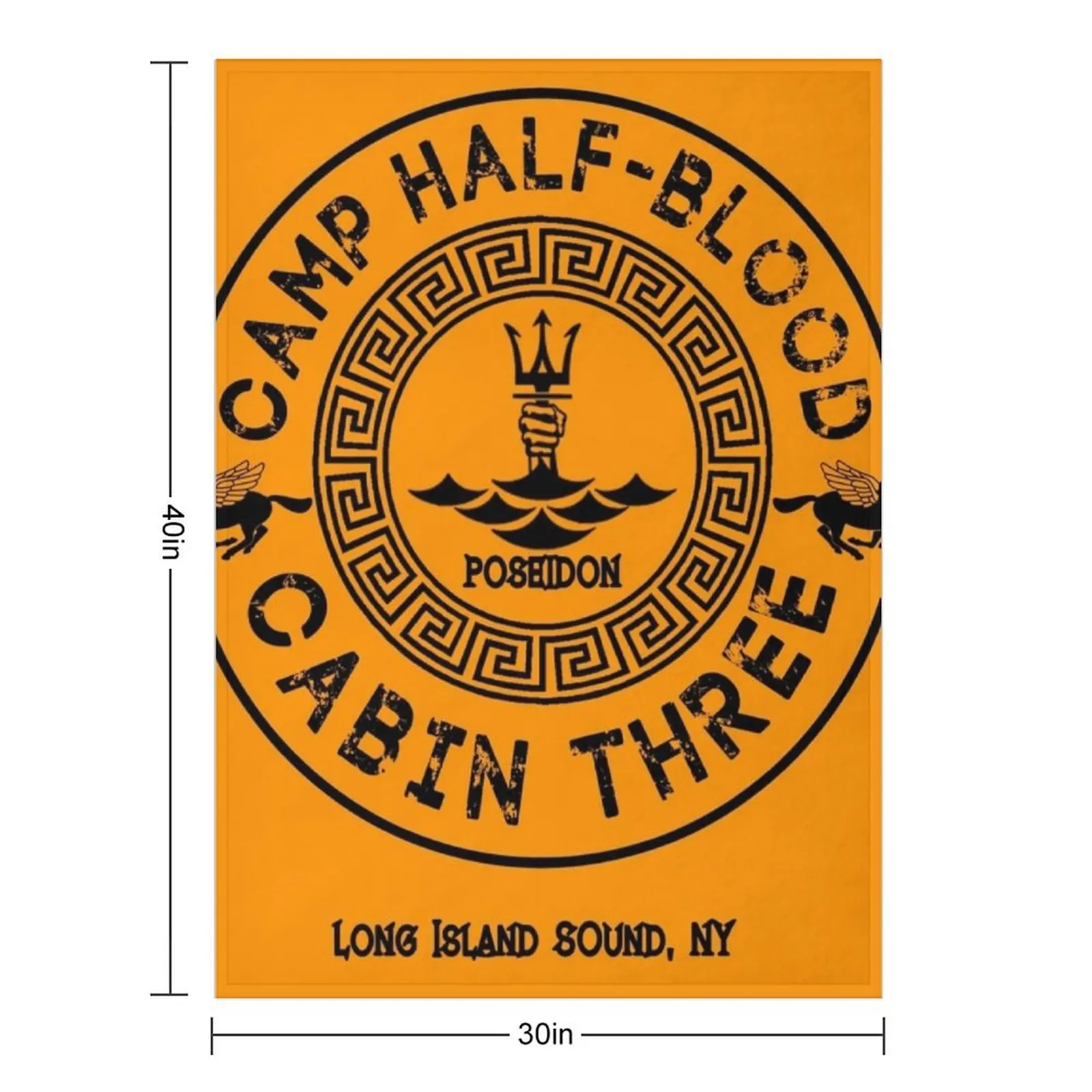 Percy Jackson - Camp Half-Blood - Cabin Three - Poseidon Throw Blanket Stuffeds Weighted bed plaid Custom Blankets