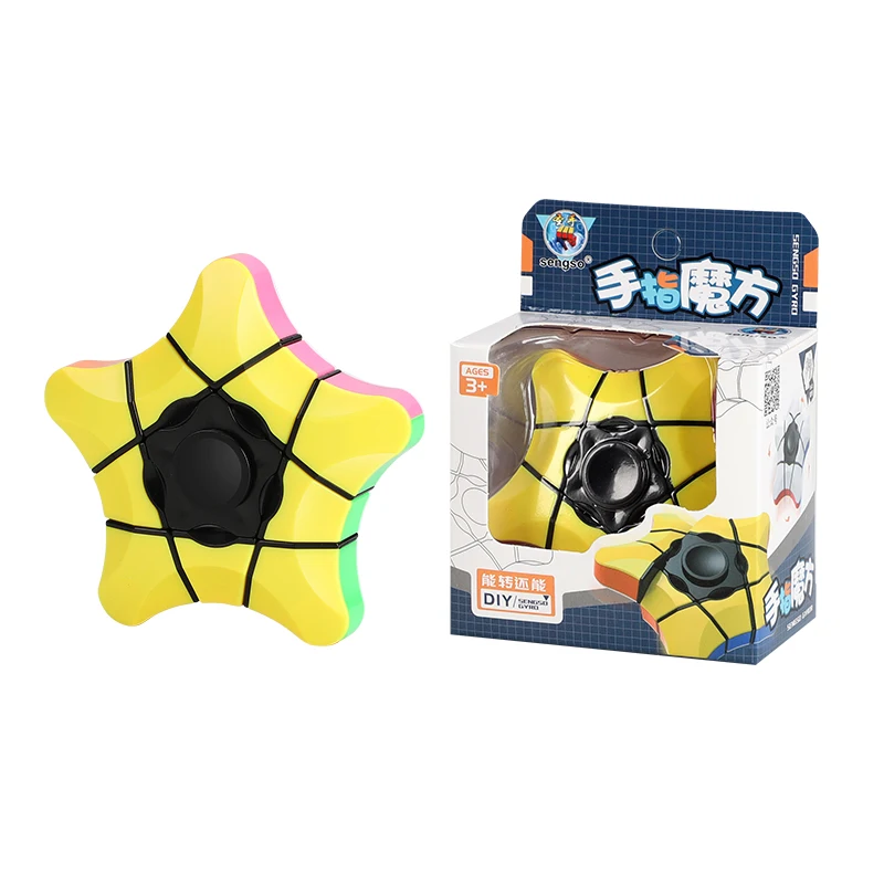 SENGSO Fingertip Gyro Fidget Hand Spinner Relax Stress Toy Puzzle Magic Cube 1x3x3 Fingers Speed Twist Anti-Stress Cube