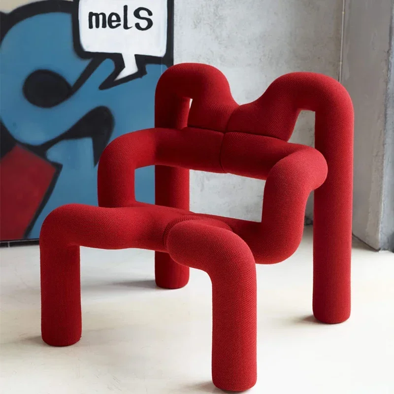 Nordic Simple Creative Design Special-Shaped Pipe Strip Soft Bag Spider Chair