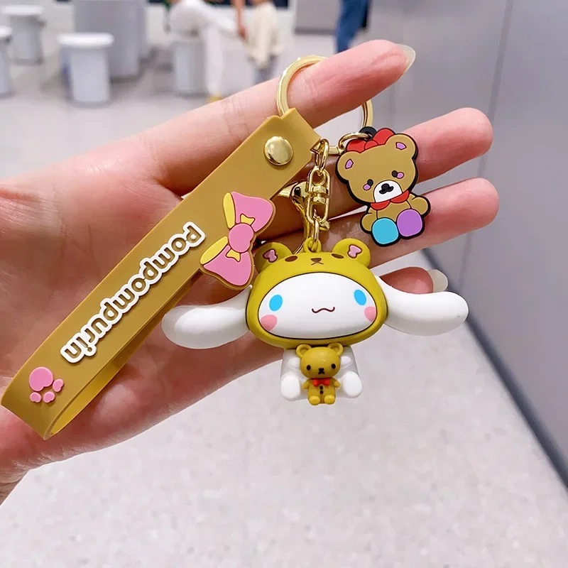 サンリオ キャラクター キーホルダー クロミ シナモロール ソフトプラスチック製 ぬいぐるみ 女の子 バッグペンダント 可愛い アニメ 車 キーホルダー ペンダント 小物ギフト