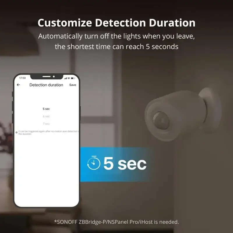 SONOFF-Sensor de movimiento SNZB-03P Zigbee, detección de luz, seguridad del hogar, enlace de Escena Inteligente Local a través de la aplicación eWeLink, Alexa y Google, nuevo