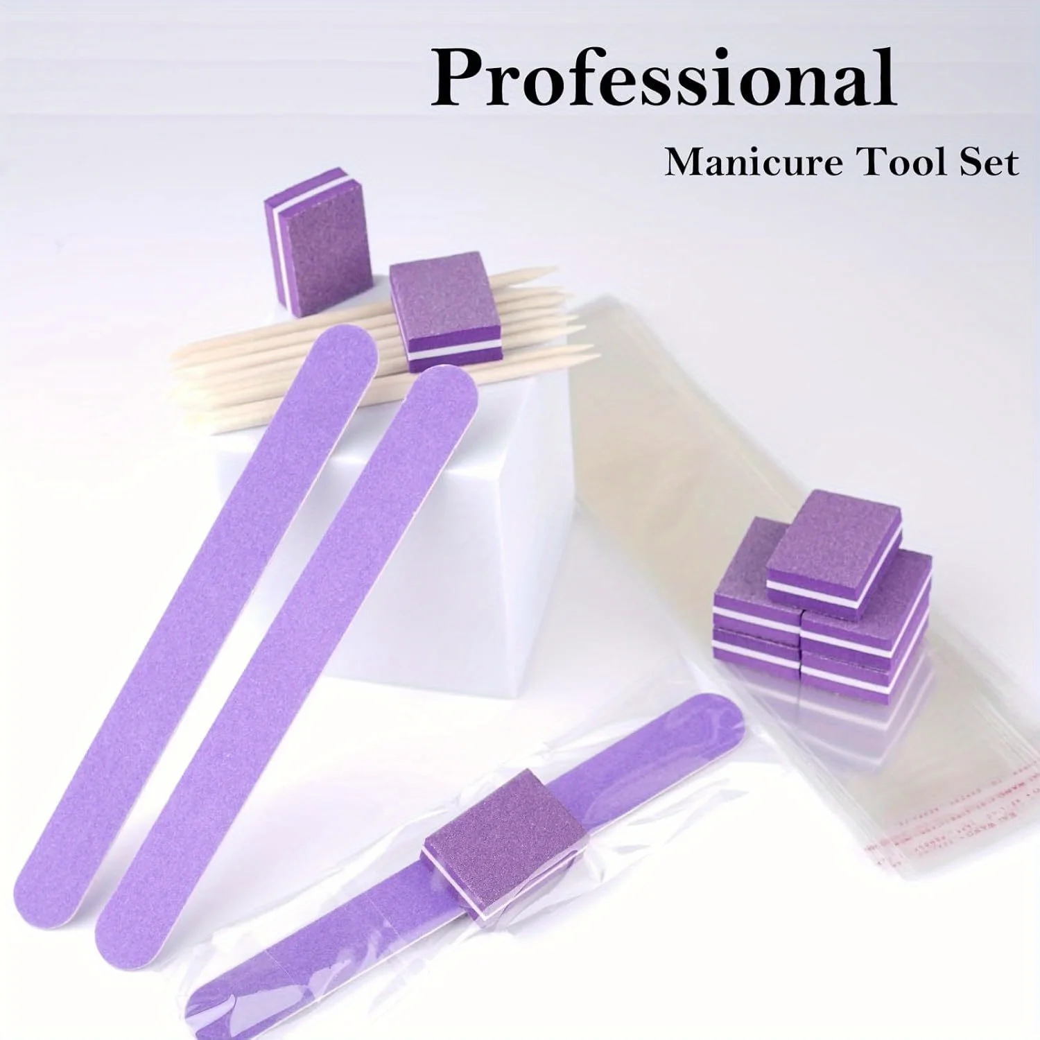 25 مجموعة من أدوات المانيكير للاستعمال مرة واحدة، مجموعة أدوات الأظافر بما في ذلك 25 قطعة من عازلة الأظافر الصغيرة، 25 قطعة من مبرد الأظافر، 25 قطعة من عصا الخشب، حقيبة OPP #6
