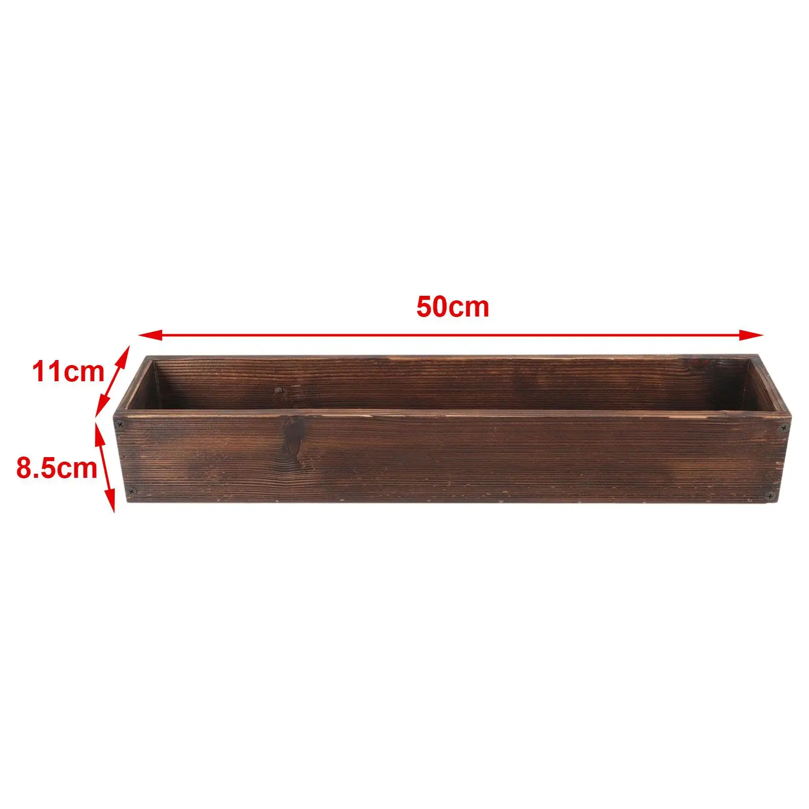 Wooden Flower Box Creative Centerpieces Novelty Unique Wood Planter Box Rectangle for Courtyard Home Garden Balcony Office