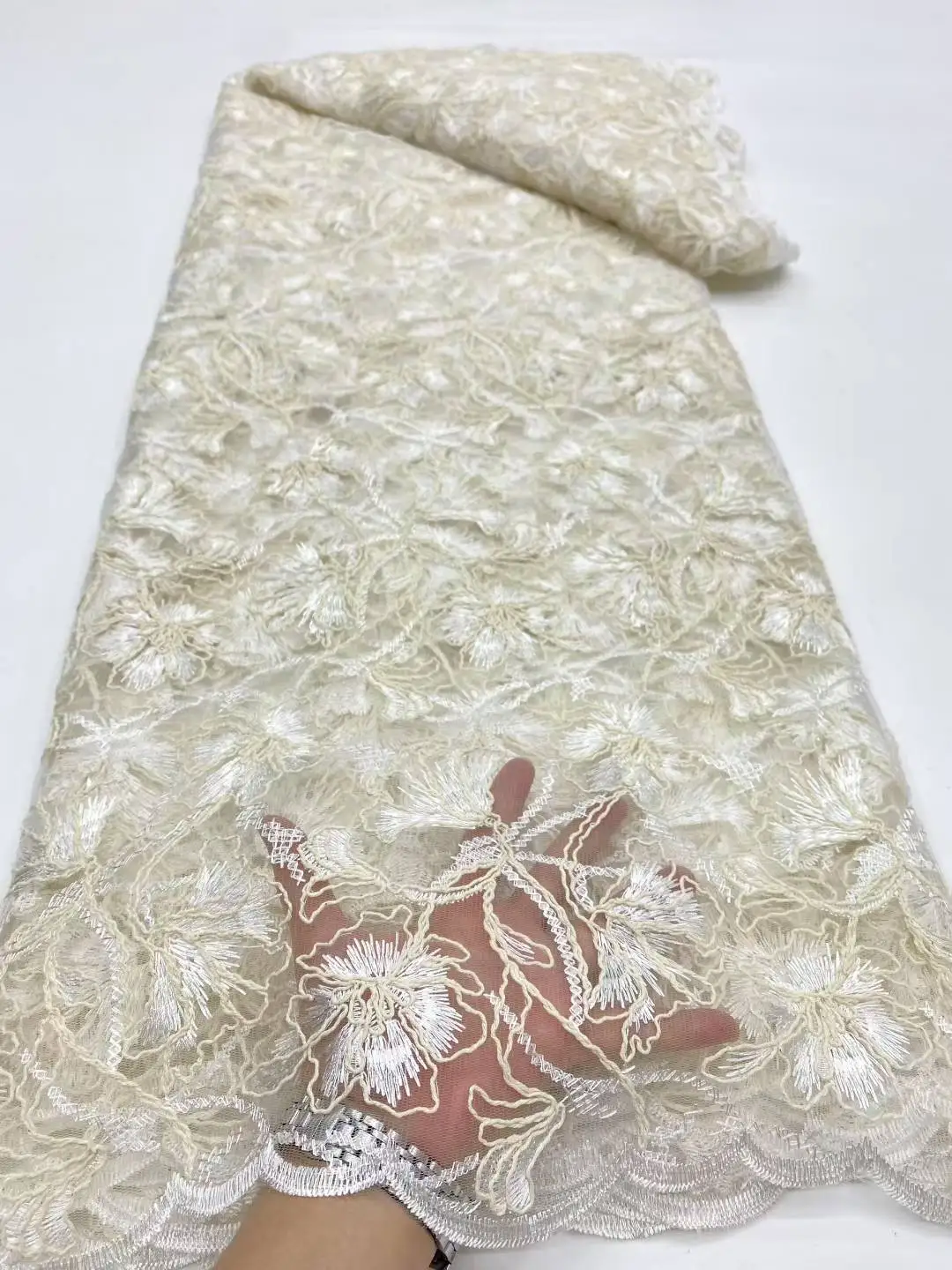 5 ياردة أحدث الساخن بيع الدانتيل الفرنسي جودة عالية الأفريقي تول الدانتيل صافي المطرزة أقمشة الدانتيل لحفل الزفاف Dress-DP