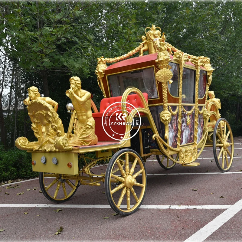 Electric Horse Carriage High Performance Horse Drawn Carriage Christmas Park Horse-Carriage
