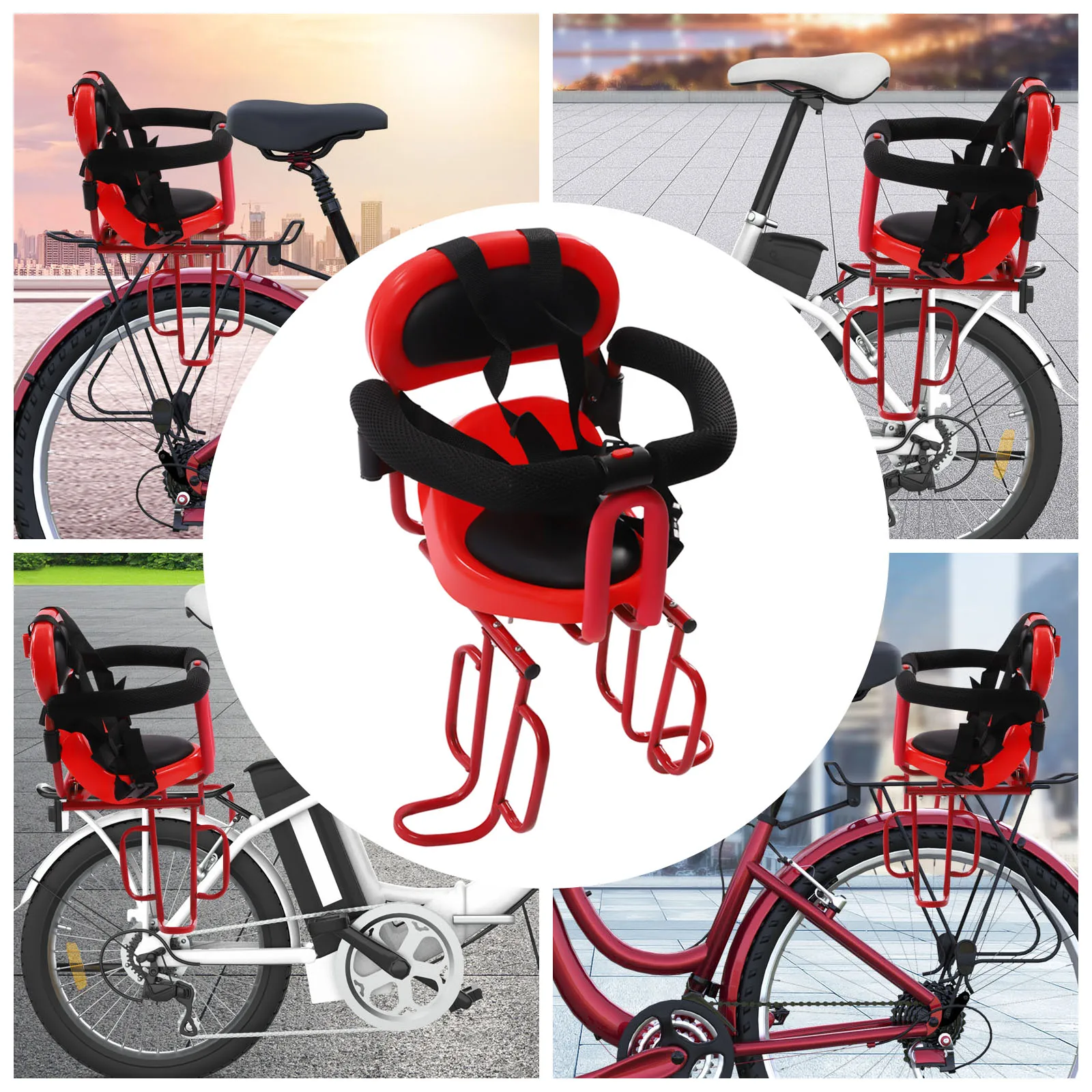 Child Bike Seat Rear Back Safety For Kids Bicycle Saddle Seats Rack Rest Cushion Child Carrier Rack