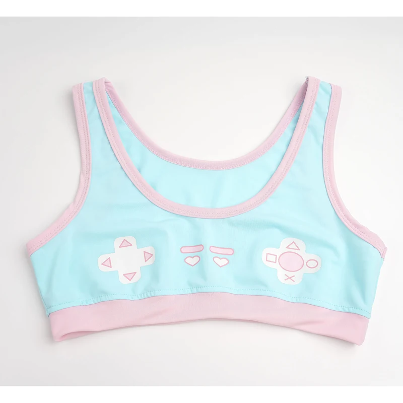 Traje de baño con estampado de Gamepad de Anime para mujer, uniforme de gimnasio japonés, ropa interior deportiva para niñas, traje de baño,