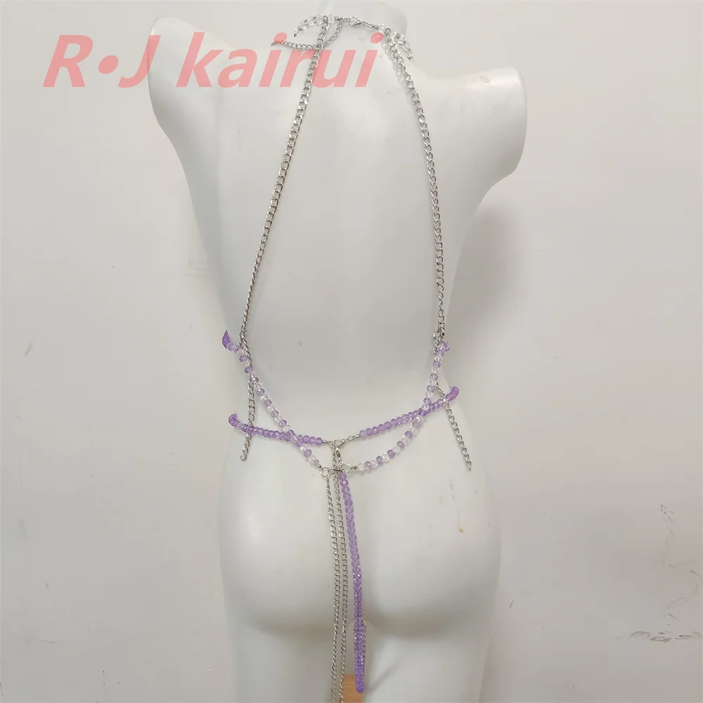 Fashion Handmade Women Pastel Pink Beads Neck Chains Unique Top Party Beads Jewelry Accessories