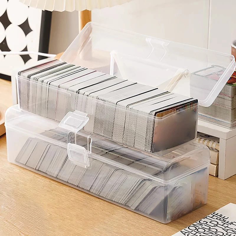 

Transparent Idol Photo Storage Case Plastic Kpop Albums Photocards Small Card Collection Organizer Photo Card Holder Box