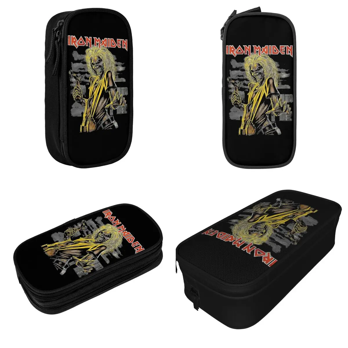 Cute Rock Ironmaiden Pencil Cases Heavy Metal Music Pencilcases Pen Holder for Student Bag School Supplies Cosmetic Stationery