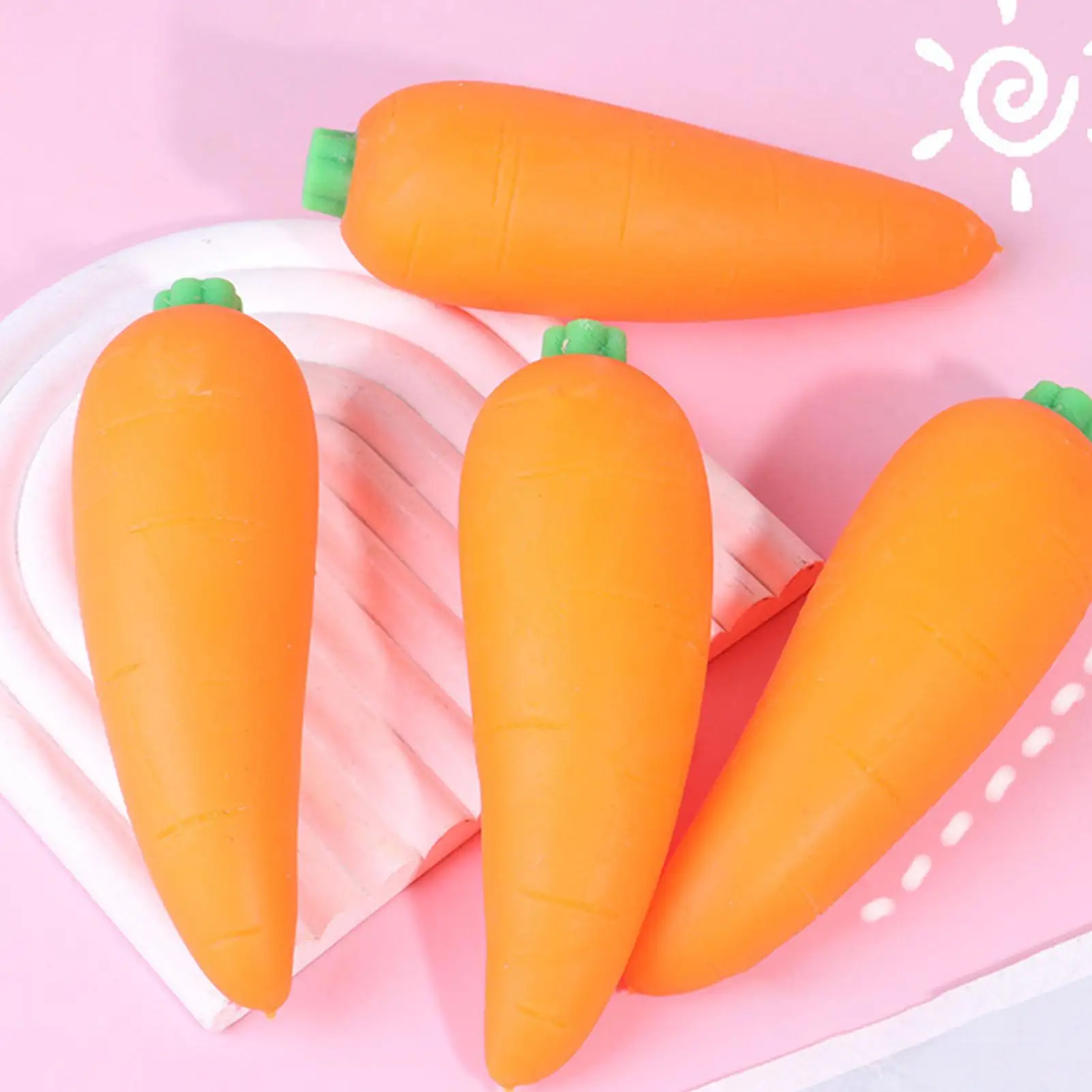 Carrot Shape squeeze toy vegetable shape stress-relieving ball  slow-rebound Sensory Fidget Toys for Home School Classroom
