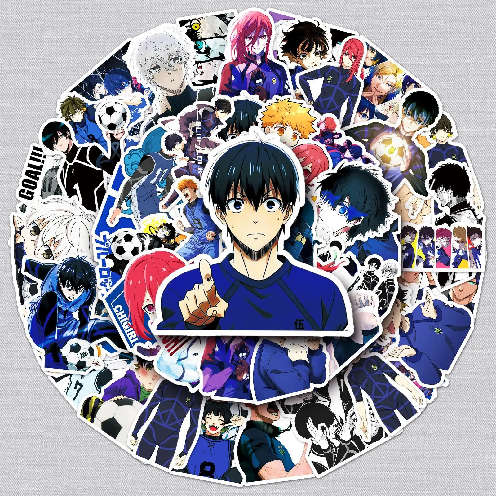 

50pcs/set BLUE LOCK q-version Waterproof sticker Luggage Notebook Bicycle Backpack Stickers Toys Collectible Gifts