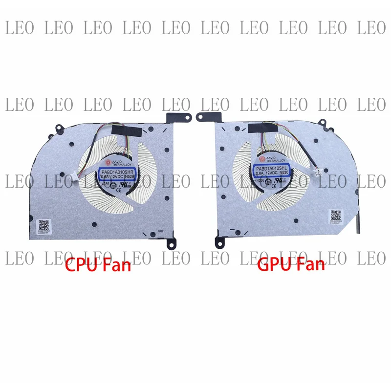 MY Laptop CPU GPU Cooling Fan for MSI Stealth 18 AI Studio A1V MS-1831 0.6A 12VDC
