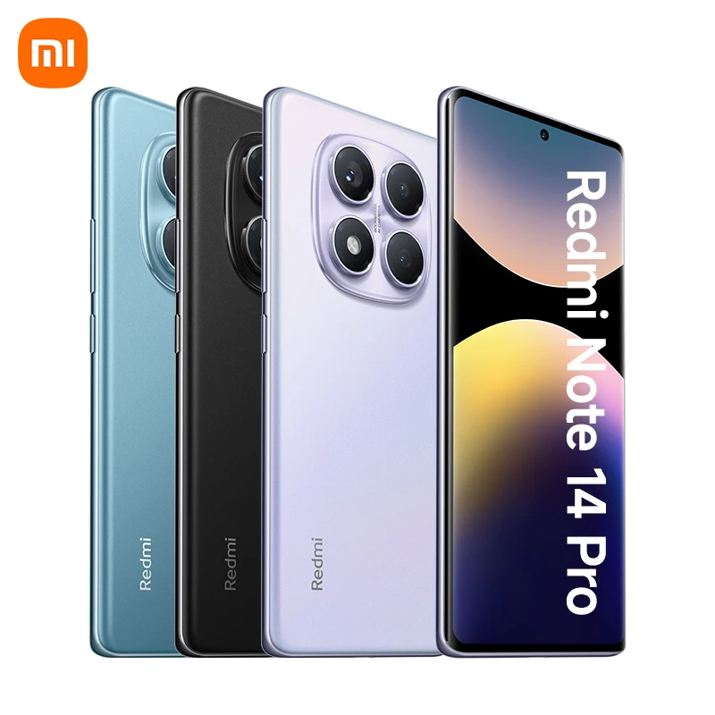 كاميرا FR Warehouse Xiaomi Redmi Note 14 Pro 4G الذكية الإصدار العالمي بقدرة 5500 مللي أمبير في الساعة 6.67 بوصة AMOLED MediaTek Helio G100-Ultra 200 ميجابكسل