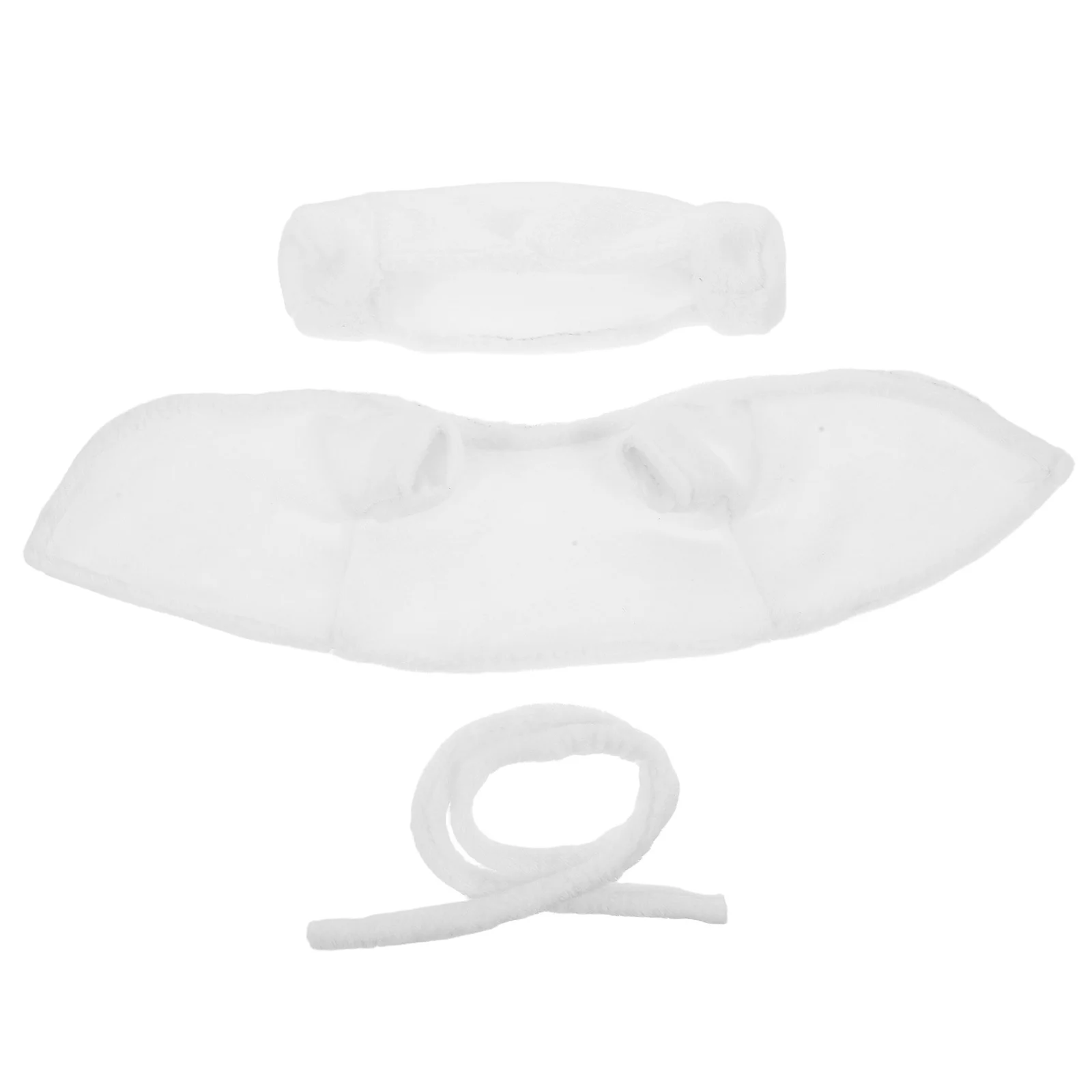 1Set Stofftier Bademantel Outfit Weiche Weiße Nachtwäsche für 28Cm Bär Spa Pretend Play Kleiderschrank Zubehör Urlaub kostüm