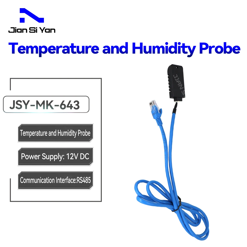 

JSY-MK-643 Temperature and Humidity Sensor Probe 12V DC RS485 communication Interface