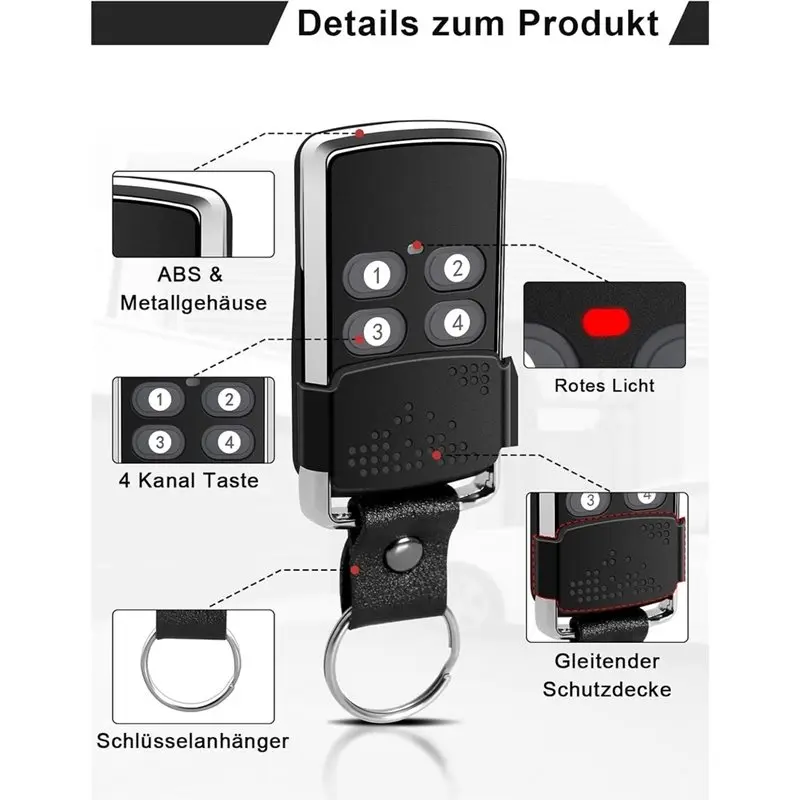B67C For Wisniowski EL11Q, EL12Q, EL13Q, EL17Q, ELN Garage Door Remote Control-433.92Mhz-4 Channels-Rolling Code Mhz