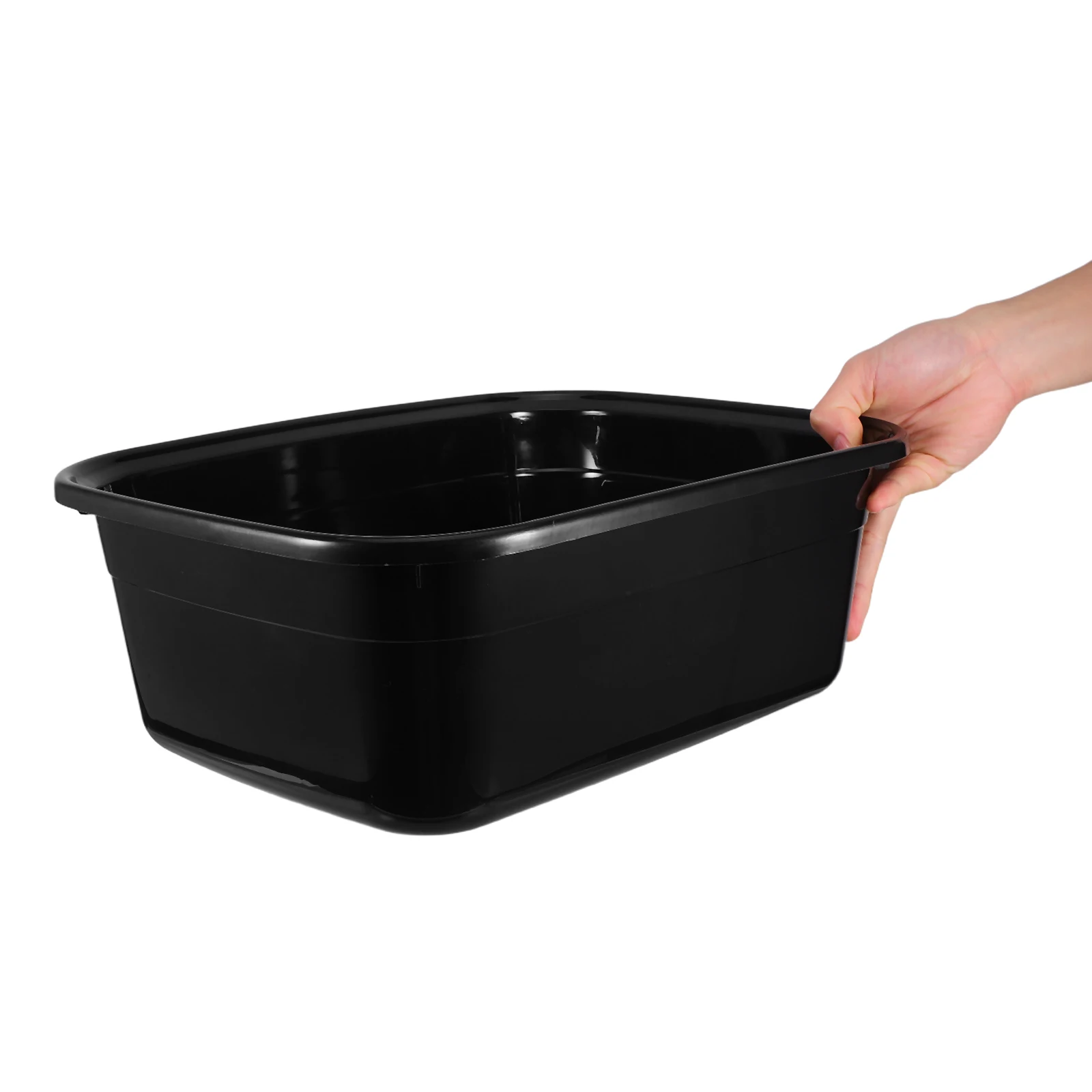 

4 Pcs Plastic Washbasin Dish for Baby Bottles Washing Household Hair Black Bedridden Laundry Hospital