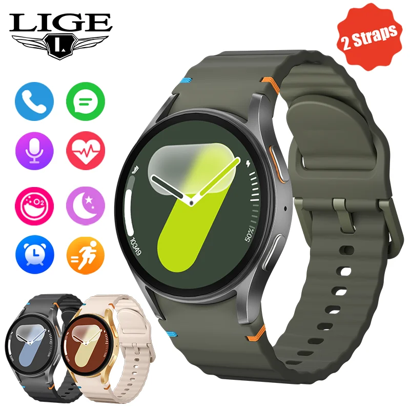 

LIGE 2025 New Fashion Smart Watch Heart Rate Blood Oxygen Monitoring Men Women HD Voice Call Sports Smartwatches Custom Dial