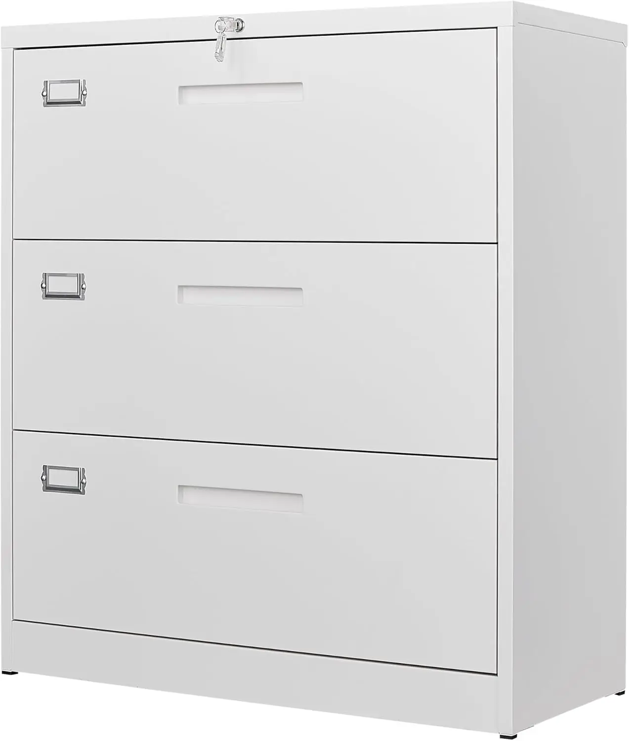 Letaya 3 Drawer File Cabinets With Lock,Metal Lateral Filing Cabinets For Home Office Organization Hanging Storage