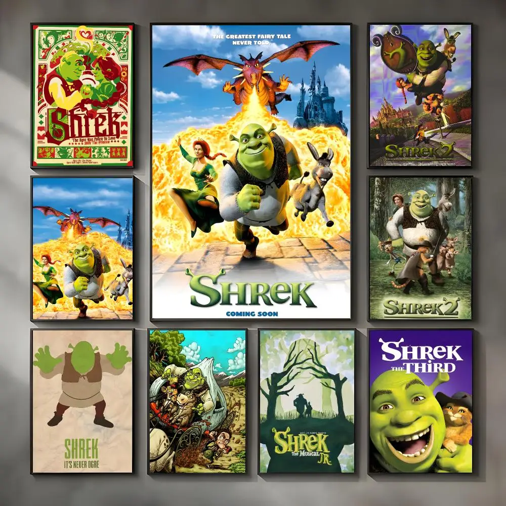 Animated Film Shrek Poster Modern Interior Wall Decor & Trendy Home Highlights