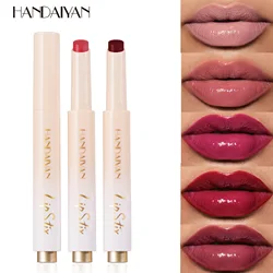 HANDAIYAN 8 colores espejo hidratante color prensado lápiz labial perla lápiz labial hidratante de larga duración