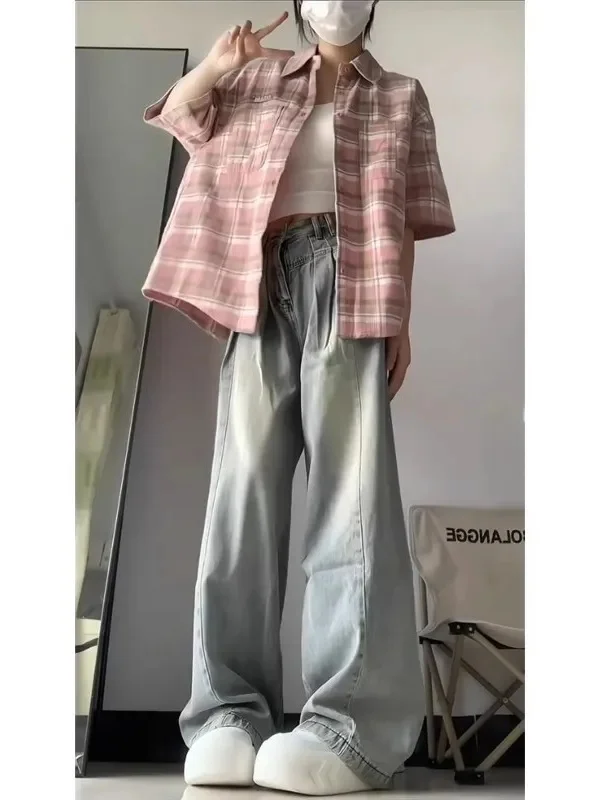 Celana Jeans Cargo Wanita Pakaian Denim Wanita Bahan Berkualitas Tekstur Nyaman Celana Panjang Wanita Fashion Tahan Lama