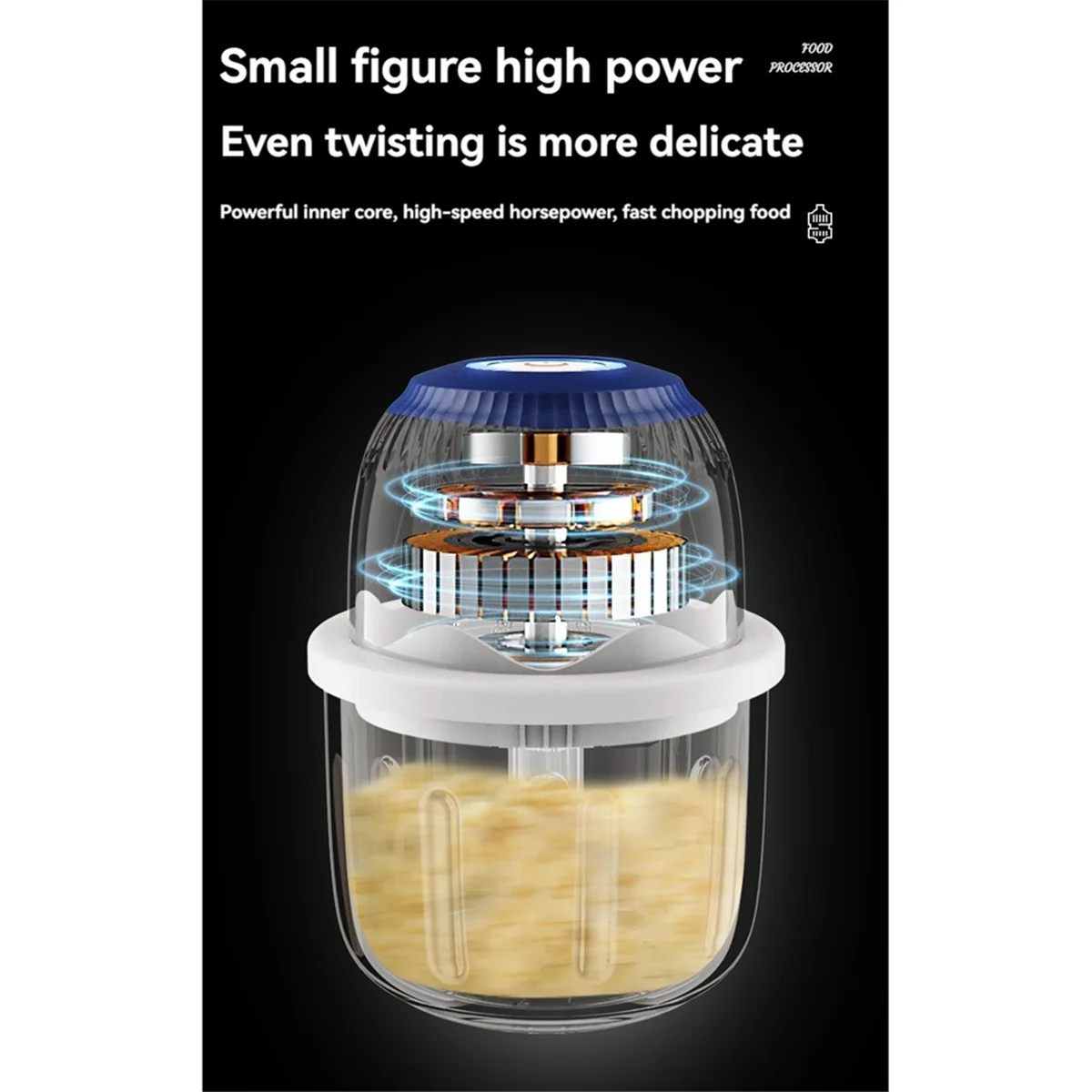 Picadora de ajo eléctrica, picadora de alimentos, Mini aparatos de ajo inalámbricos, cortador de verduras y cebolla, prensa de ajo