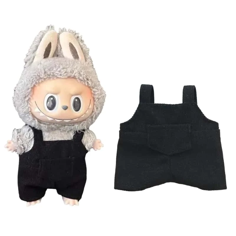 

17cm Mini Doll'S Clothes Outfit Accessories For Labubu V1 V2 V3 Striped overalls hats glasses shoes Cool handsome Clothing Gift